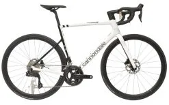 Vélo Route CANNONDALE SuperSix EVO Carbon Disc 105 Di2 Blanc/Noir - 2023
